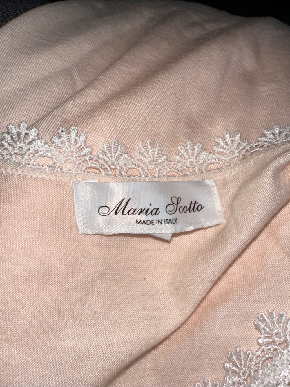 Maria Scotto: Made in Italy Women's Lace-Trim Sleep Chemise in Blush - Picture 2 of 5